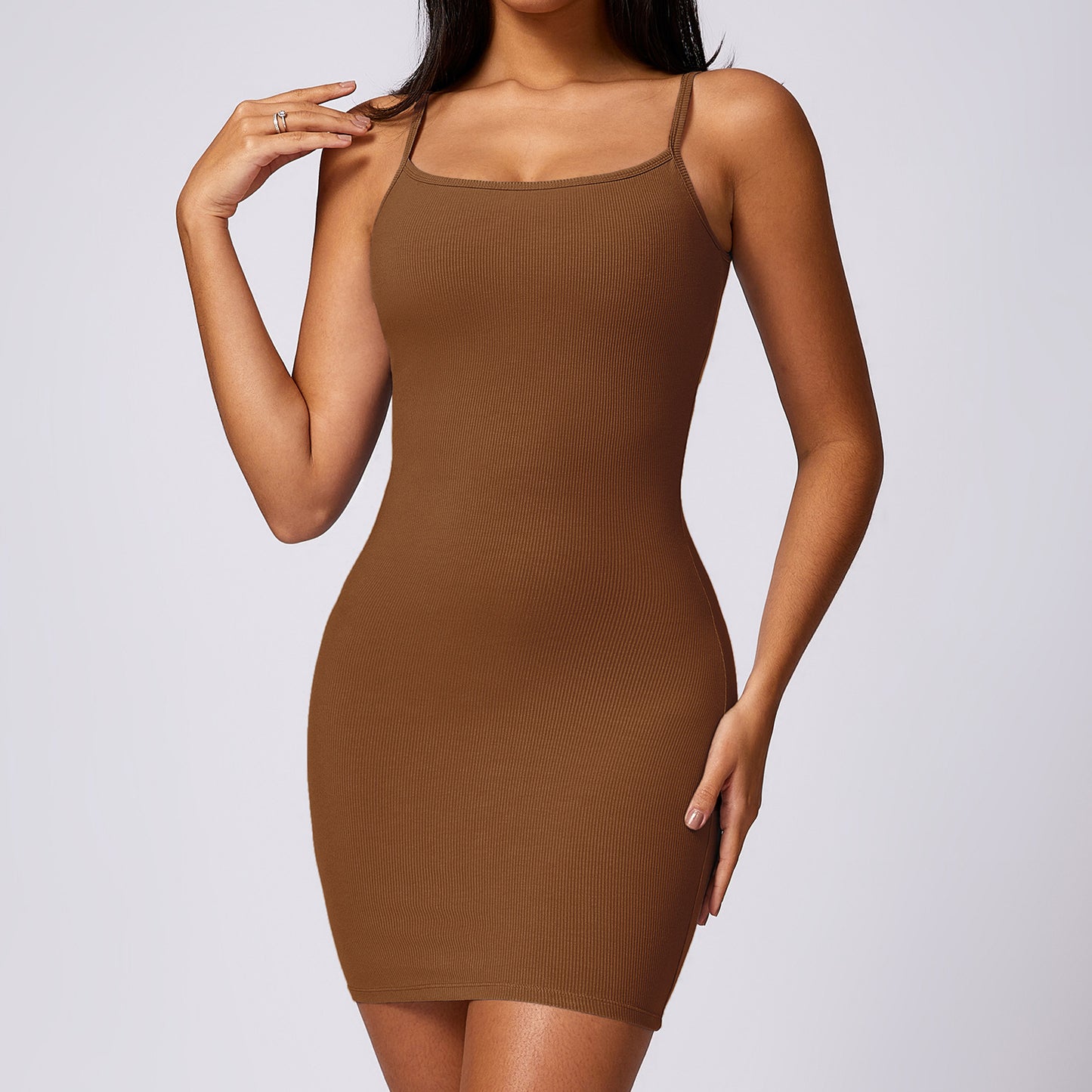 Women s Bodycon Cami Dress with Built in Bra Comfortable and Casual Layering Dress for Everyday Wear for Any Occasion