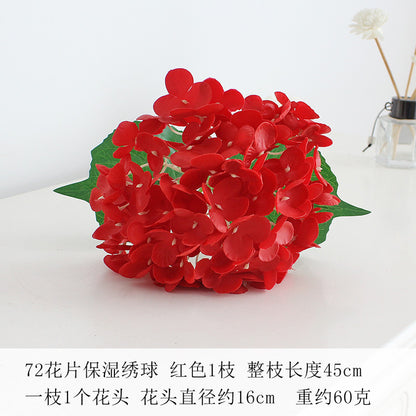 Realistic 72-Petal Hydrangea - Luxurious 3D-Printed Faux Floral Arrangement for Weddings and Home Decor - Long-Lasting Hydrating Effect