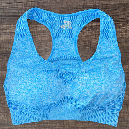 Seamless Dotted Women's Yoga Sports Bra Quick Dry Racerback Tank Top for Running Fitness and Active Wear