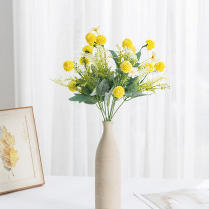 Realistic Faux Dandelion Hydrangea Bouquet - Perfect for Home Decor, Wedding Decor, and Special Events