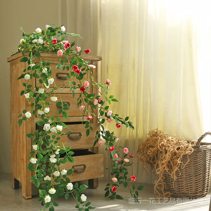 Lifelike Faux Floral Decorations - Beautiful Rose Vine Arrangements for Weddings and Home Décor, Perfect for Indoor Wall Hangings & Event Styling