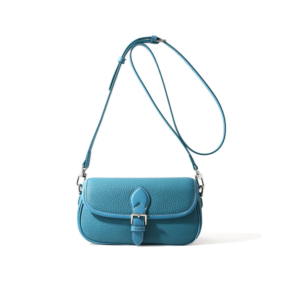 Genuine First Layer Cowhide Shoulder Bag Minimalist Leather Crossbody Purse for Women for Commuting and Casual Outings