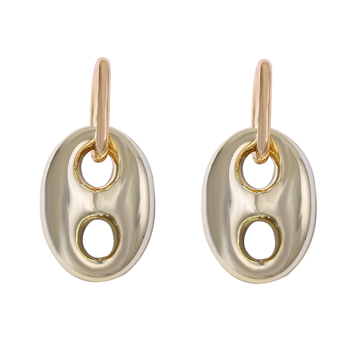 Elegant CCB Pig Nose Pendant Earrings - Chic Luxe Design for Women | Versatile & Unique Trendy Jewelry