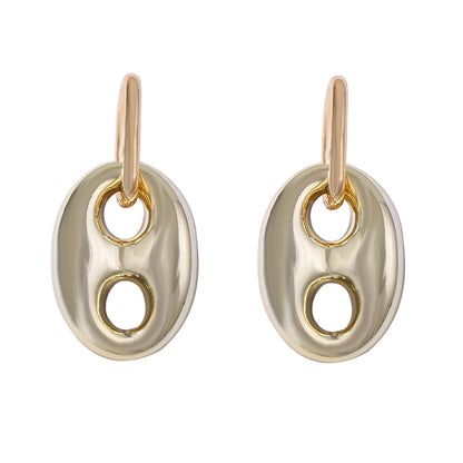 Elegant CCB Pig Nose Pendant Earrings - Chic Luxe Design for Women | Versatile & Unique Trendy Jewelry