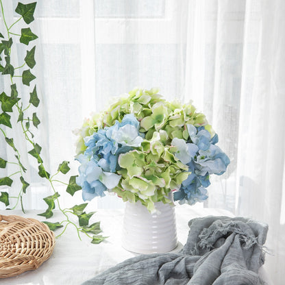 Realistic Hydrangea Flower Heads for Home Décor, Wedding Bouquets, Aisle Decorations, and Floral Walls - Artificial Silk Flowers (Model MW07356)