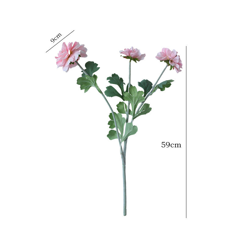 Single Stem Triple-Head Artificial Peony Flower - Perfect for Home Decor, Weddings, and Photography Arrangements