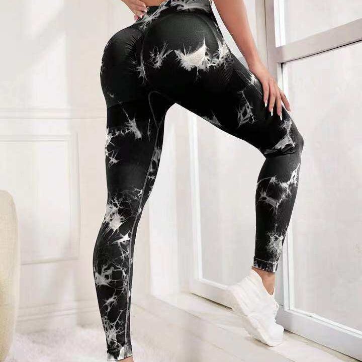 High Waisted Tie Dye Butt Lifting Yoga Leggings for Running and Fitness Comfortable Workout Pants for Yoga Gym and Everyday Use