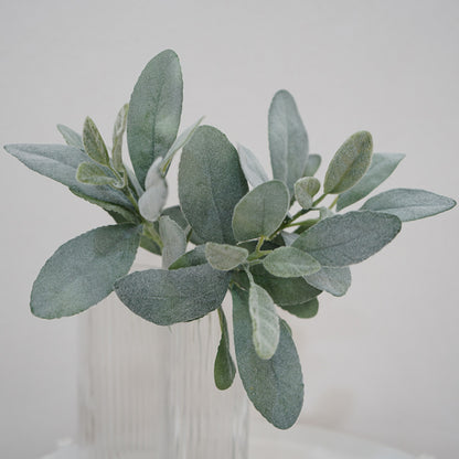 Nordic Style Artificial Lemon Leaf and Bunny Ear Leaf Single Stem Plant for Living Room and Dining Table Décor - Perfect for Floral Arrangements & Home Aesthetics