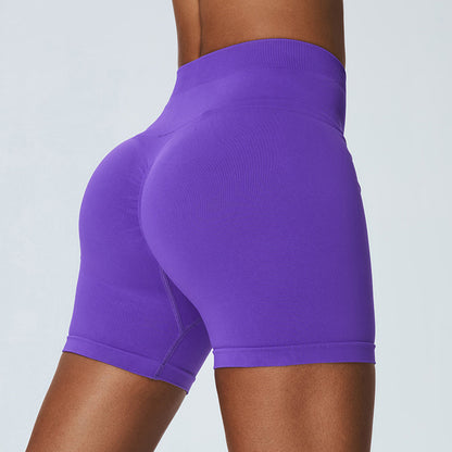 Seamless High Waisted Women's Yoga Shorts Tummy Control Lifted and for Activewear Running and Fitness