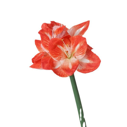 Lifelike Moisturizing Single Stem Amaryllis Flower - Ideal for Home Decor, Wedding Arrangements, and Photography Props