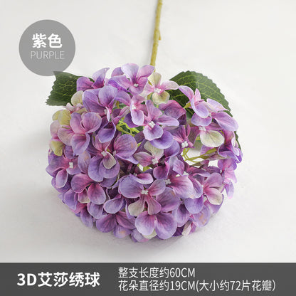 Lifelike Wedding Venue Decoration: Stunning Faux Hydrangea Bouquet – Perfect for Home Décor and 3D Printed Elsa-Inspired Floral Arrangements