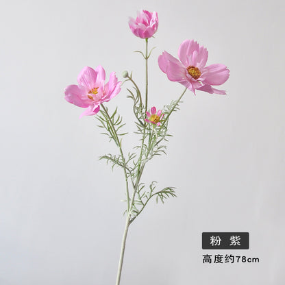 Lifelike Velvet Queen Cosmos Flower - Elegant Faux Floral Home Decor Arrangement, Single Large Gerbera Daisy for Simple and Stylish Interior Accents