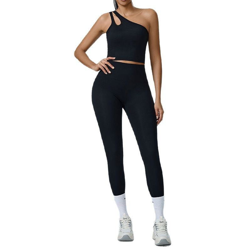 Women's Yoga Set with Cross Back Design and Comfortable Outdoor Quick Dry Running Fitness Outfit for Performance