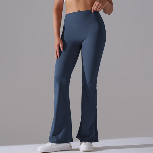 Classic Solid Color High Waisted Flare Yoga Pants for Women Slim Fit Butt Lifting Stretchy Athletic Leggings for Workouts and Fitness