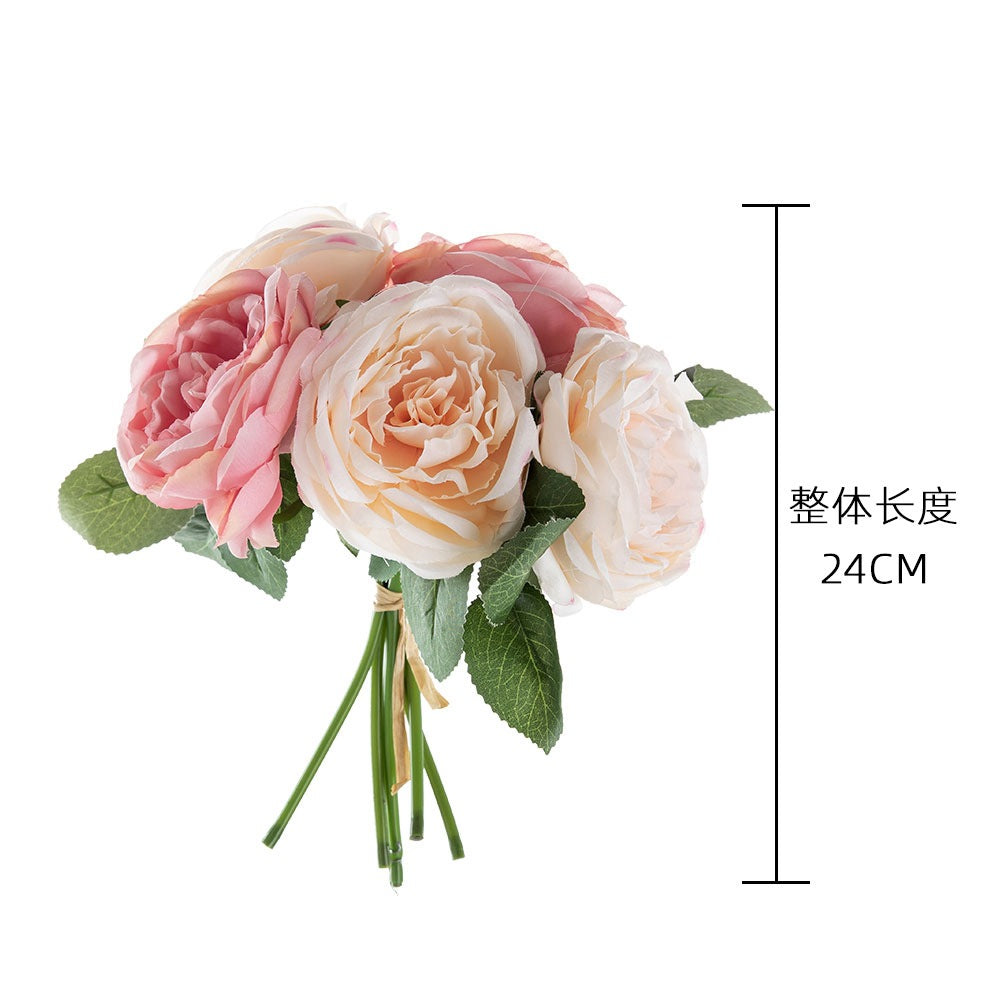 Realistic Artificial Rose Bouquet for Weddings and Home Decor - GF13941/5 - Stunning Faux Flowers for Lasting Beauty and Elegance