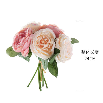 Realistic Artificial Rose Bouquet for Weddings and Home Decor - GF13941/5 - Stunning Faux Flowers for Lasting Beauty and Elegance