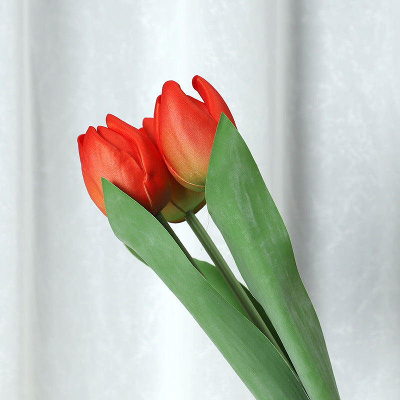 Set of 3 Realistic Fake Tulips | Hotel & Home Decor | Elegant Artificial Floral Arrangements for a Touch of Beauty