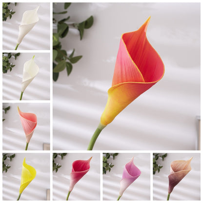 Stunning Green Plant Wedding Decor - Realistic Calla Lily Artificial Flowers for Ins-inspired Aesthetic - Perfect for Home Decor & Event Styling - Model MW01511Y