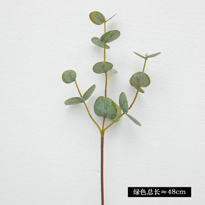 Single Stem 3-Prong Faux Eucalyptus - Perfect for Home and Hotel Decor, Elegant Floral Arrangements, and Fresh-Look Greenery for Wedding Events