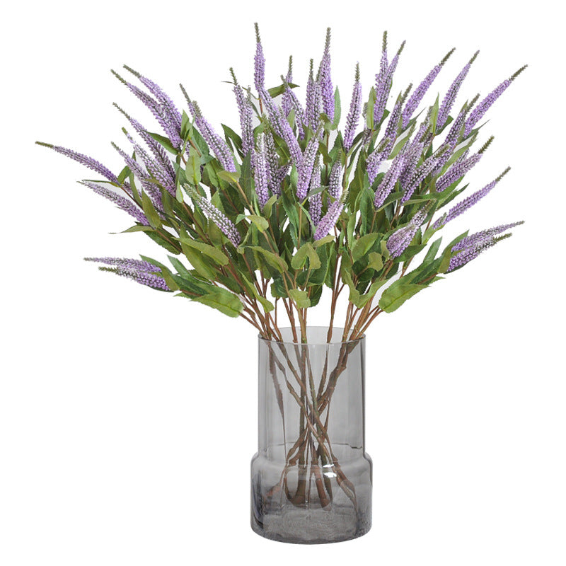 Realistic Faux Sage Greenery Home Décor Accent - Perfect for Weddings, Photography Props, and Plant Lovers - 5-Branch Artificial Sage Flower Arrangement