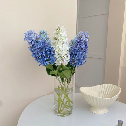 High-Quality Faux Hydrangea Flower Bouquet - Elegant Silk Floral Arrangement for Home Décor, Living Room Styling, Photographic Props, and Wedding Celebrations