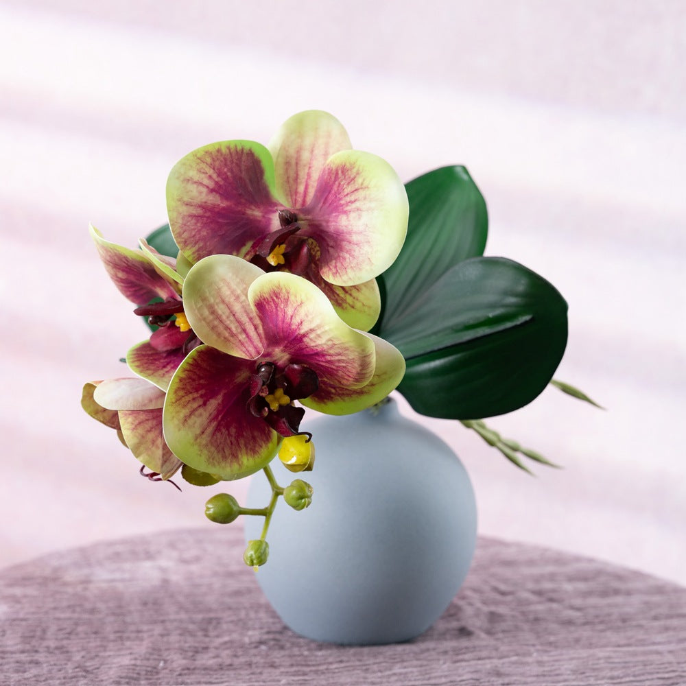 Luxurious Short-Stemmed Soft Tape Mini Orchid - Stunning Faux Flowers for Home Decor and Weddings - Perfect for Lasting Beauty