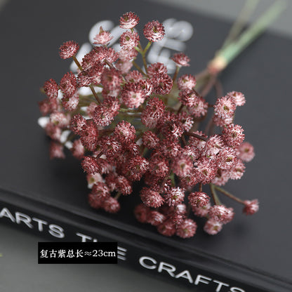 Charming Baby's Breath Plastic Flower Bouquet - Beautifully Crafted Faux Floral Decor for Home Decoration