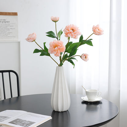 Elegant French-Inspired Triple Peony Artificial Flowers - Perfect for Hotel and Wedding Decorations, Living Room Accents, and Timeless Floral Arrangements