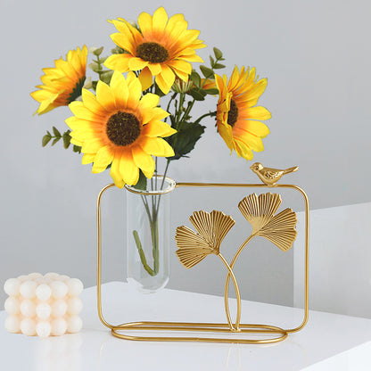 Charming Faux Silk Sunflower and Daisy Bouquet - Perfect for Living Room Decor and Wedding Props - Realistic Artificial Flowers for Fresh and Vibrant Atmosphere