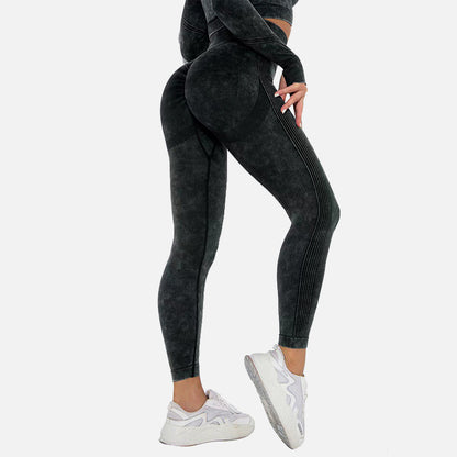 Seamless Water Wash Yoga Pants for Women Peach Butt Lift Workout Leggings with Comfortable Fit and Moisture Wicking Fabric