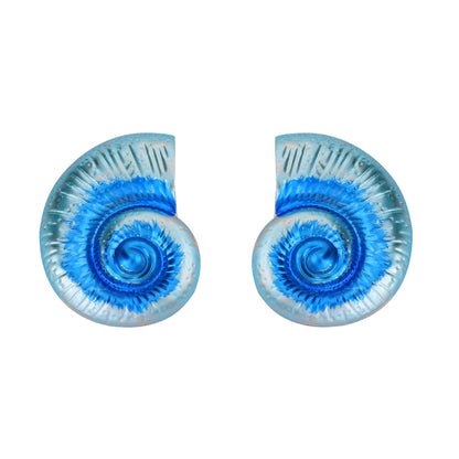 Chic Multi-Color Seashell Earrings for Women - Beach Vacation Inspired, Minimalist Metal Ocean Series Design