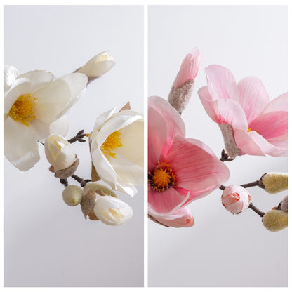 Single Stem Magnolia Flower – Stunning INS-Style Artificial Floral Home Decor for Weddings and Celebrations – GF15336