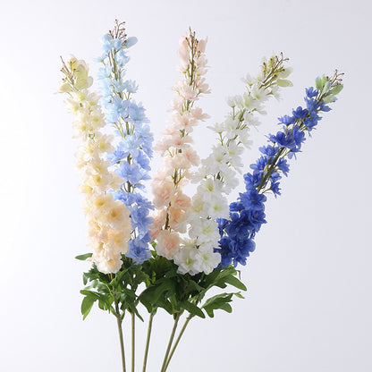 Lifelike Hyacinth Wedding Aisle Decorations - Stunning Faux Violet Delphiniums for Photography and Event Styling