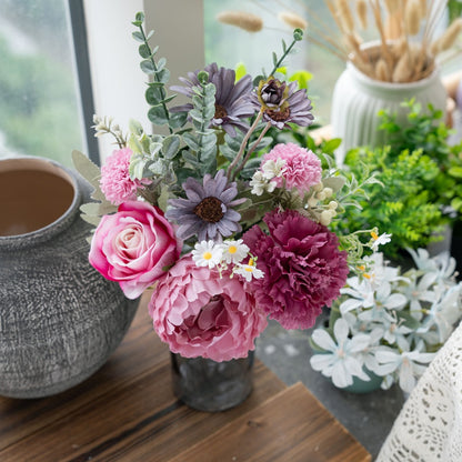 Elegantly Crafted Faux Flower Bouquet for Home Decor - Perfect Wedding Handheld Floral Arrangement and Wall Decoration - 月迷陆莲手札仿真花家居装饰设计婚庆手捧花束墙饰CF0