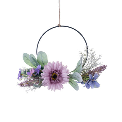 Elegant Ruxuan Single Ring Wall Hanging Home Decor – Stunning Faux Floral Arrangement for Weddings & Special Occasions – Wall Art Decoration CF01096