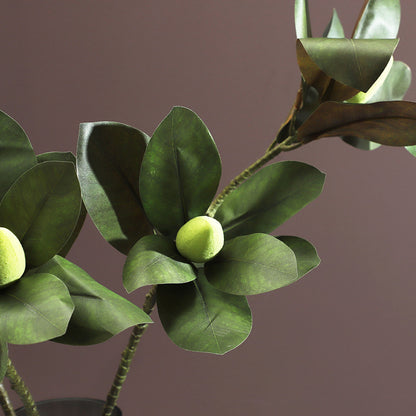 Stunning Silk Magnolia Leaf Artificial Flower Arrangement - Perfect for Photography Props, Home Décor, and Plant Landscaping