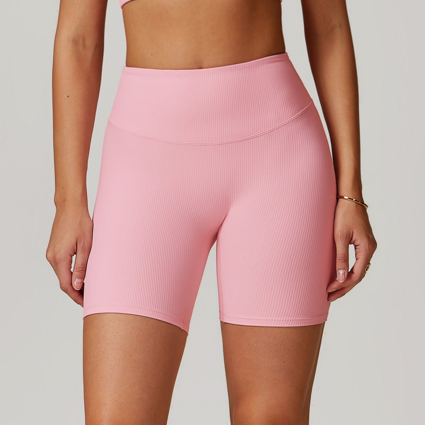 High Waisted Yoga Shorts with Tummy Control Slimming Fit Comfortable Seamless Design Ideal for Fitness and Everyday Wear