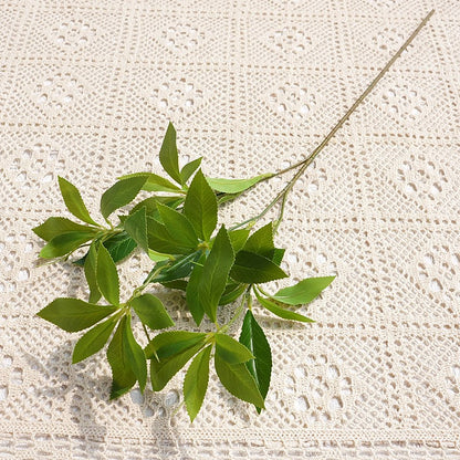 Realistic Faux Floral Arrangement - Three-Pronged Manzanita Branch with Lush Leaves for Home Décor, Wedding Celebrations, Photography Setups, and Wall Design