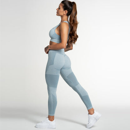 Seamless Sports Bra and High Waisted Butt Lifting Fitness Leggings Yoga Set for Women Comfort and Style for Your Workout