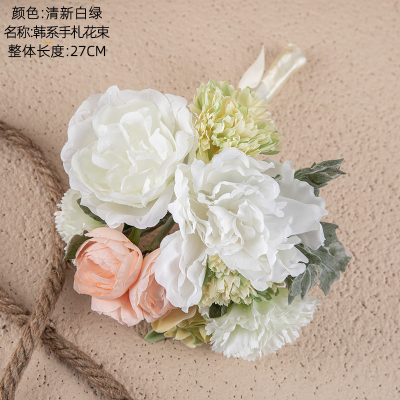 Stunning Handheld Bridal Bouquet - Realistic Faux Flowers for Weddings, Event Decor, and Gift Giving - GF15324