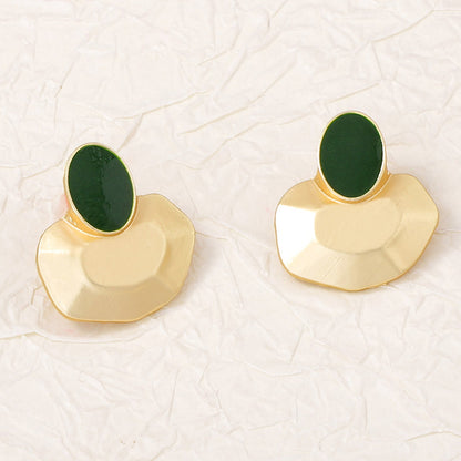 Elegant Minimalist Alloy Geometric Earrings – Versatile Daily Accessories for a Chic Office Look