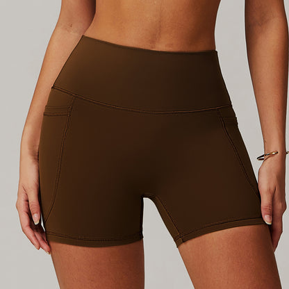 Summer Quick Dry High Waisted Active Shorts with Pockets Breathable Yoga and Running Shorts for Comfort and Performance