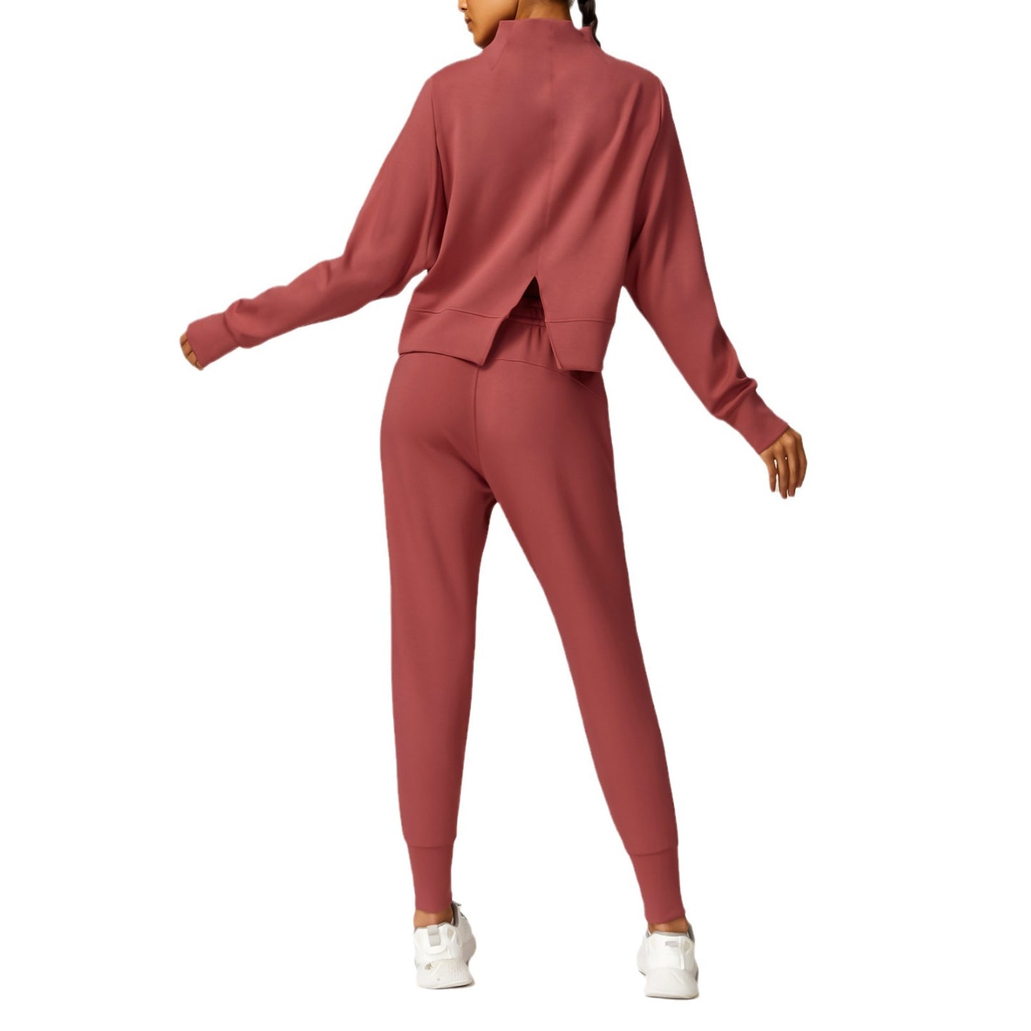 Women's Casual Crew Neck Yoga Sweatshirt Set Versatile Relaxed Fit for Everyday Style and Comfort