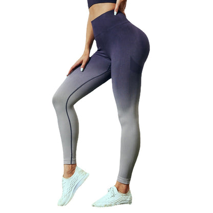 High Waisted Seamless Peach Butt Leggings for Women Compression Fitness Tights for Running Yoga and Gym Workouts in Gradient Colors