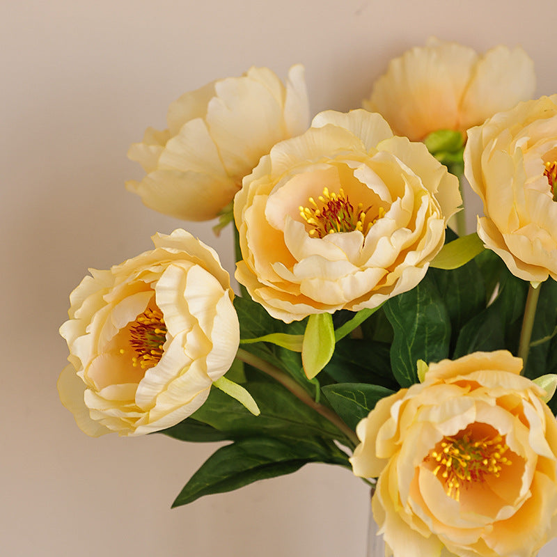 Elegant Single Stem Faux Peony Flower Arrangement - Perfect for Home Decor, Weddings, and Special Events | Lifelike Silk Peony for Stunning Floral Displays