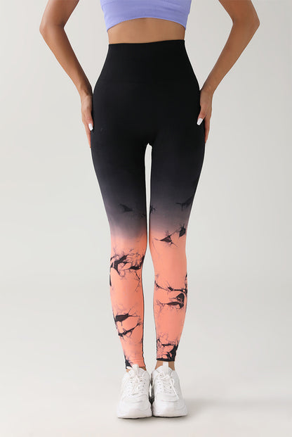 High Waisted Seamless Tie Dye Gradient Yoga Pants for Women Comfortable Butt Lifting Leggings for Running and Fitness