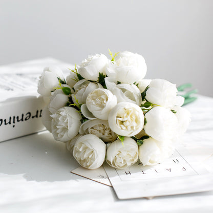 Elegant White-Themed Artificial Hydrangea and Rose Floral Arrangements for Weddings, Event Decorations, Aisle Markers, and Home Decor