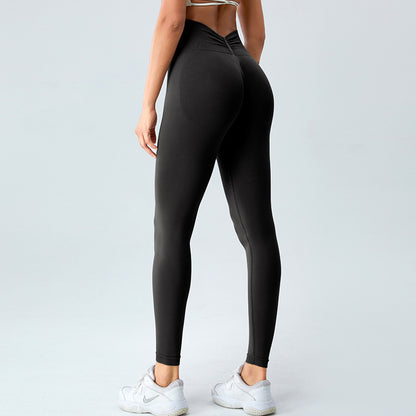 Seamless Peach Yoga Pants for Women V Waist Abdominal Slimming Fit Butt Lifting Design Quick Dry Running and Workout Leggings for All Fitness Activities