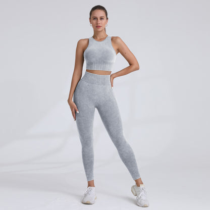 High Waisted Seamless Yoga Set for Women Peach Butt High Performance Sports Bra and Leggings for Comfort and Style