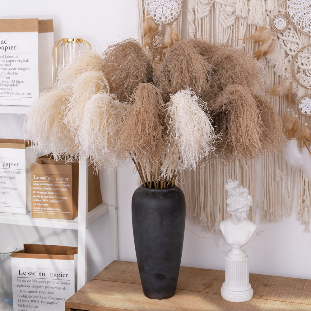 Wind Willow Reed Fiber Faux Flowers for Home Decor - Elegant Wedding and Event Decoration - MW89004